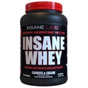 Insane Labz Insane Whey 100% 肌肉建筑Whey蛋白,BCAA 氨基简况,大众增益器,餐具更换(Cookies & Cream, 30 services)
