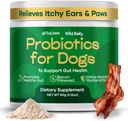 消化卫生的犬类抗生素 - 养狗 Gut健康与过敏救济 - 养狗的抗生素 - Yeast, Itchy Skin and Itchy Ears - 宠物 Chews的粉末替代品 - TrueCanine Wild Belly