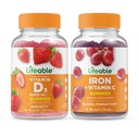 活生生的维生素D 5000 IU + 铁配维生素C,Gummys Bundle - Great Tasting,维生素补充,Gluten Free, GMO Free, Chewable Gummy 配有维生素C,Gummy Bundle - 大品尝,维生素补充,Gluten Free, Gluten Free, GMO Free, Chewable Gummy