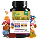 黑籽油和蜂蜜配有Turmeric Gummys配有BioPerine,苹果苹果苹果苹果苹果醋醋,Biotin,Zinc & Vitamins C D3 B12 — Immune, Detox, Energy & Hair Skin Nails Supports — 60 Vegan,Halal,有机胶原