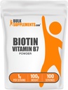 Bulk Assupports.com Biotin 10000mcg Powder - 维生素B7, 发型,皮肤和钉子的维生素 - Gluten Free, 1g per service (10mg Biotin), 100g (3.5 oz) (Pack of 1).