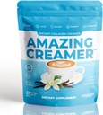 超级食品公司 奇异奶油加Collagen-Keto Creamer-Hyaluronic Acid & MCT Oil - Brain Boost & Curbs Craves - 支持健康皮肤和头发 - 健怡 [30 services] [Vanilla]