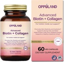 Biotin和Collagen 补充-Biotin 5000 mcg + Collagen 支持女性 强壮的发型,Nails 和 健康的皮肤-60 维基百科