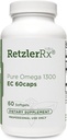 HormoneSynergy Omega 1300 EC 鱼油软胶 - 高架Omega 3 增强吸收-IFOS 验证,内置合肥,600mg EPA, 260mg DHA - 60 Counter