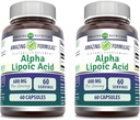 神奇的方程式 Alpha Lipoic Acid → 600 Mg Perer service 补充 → Capsules → Non-GMO → Gluten Free → → 在美国制造(60 → + 2 pack)