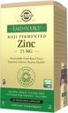 Solgar Earth源食品发酵 Koji Zinc 25mg, 60 蔬菜罐头 - 高吸附性,生物可用锌用于Imune & Skin健康 - 非GMO, Vegan, Gluten No,乳品 No, Kosher - 60 服务