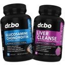 Glucosamine Chondroitin MSM Turmeric & Liver Cleanse Detox - 联合健康补充膝骨关节,Liver Cleanse Detox 支持 - 联合支持 Pills Glucosamine Sulfate Capsules 联合健康补充