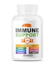 SIRUNES 免疫促进剂 - 免疫支持 多维他命 - 维生素C和D3, 老年莓, 锌, Echinacea, Ginger, Turmeric - 抗氧化剂, 能量和维戈尔, 大脑促进剂(免疫支持盖)