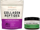 Collagen Peptides & Beyond Greens QQ 头发,皮肤,钉子,以及联合支持 + Imune Boost, Detox, & Energy