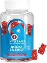 IvyBears — Energy Boost Gummys — Vegen Chewable Energy Assuppose with Vitamin B12 & Natural Cafeine — Focus, Daily Energy & Stamina Support — PreWout Gummys — 60 Counter — — 以维他命B12和天然咖啡因为原料的能源补充产品 — — 焦点,每日能源与Stamina 支持 — 预选Gummys — — 60个