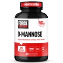 FORCE FACTOR D Mannose,D-Mannose 500mg 支持男女尿道切除手术补充剂,Bladder控制补充剂,Premium Quality,Vegan,非GMO,120卡普尔