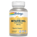 SOLARAY VAGAN Betaine HCL 配有百草枯-消化健康氢氯酸补充剂- 百草枯- 百草枯和消化酶- Gut健康支持- 60天保障,90 Veg Caps