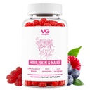 VITA GLOBE 头发,皮肤和钉子 + Collagen Gummys – 含维生素A, C, D, E, B6 & Biotin → 健康头发生长的美与健康补充, Radiant 皮肤和坚固钉子 – 60 counters (Pack of 1)