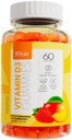 Khair Halal Vitamin D3 Gummys for Bone & Muscle Support - 非GMO, Gluten & Gelatin Free, Vegetarian, Halal-Certification, Natural Mango, Peach & Strawberry Flavors - 60 Gummys (英语).