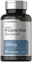 Horbäach 稳定R-液酸 300mg → 60 Capsules → 与生物素优化剂 → 非GMO , Gluten Free → Na-RALA 补编