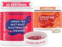 工作前药丸和Creatine HCL Pills Bundle -- -- 无尽能源、肌肉生长、耐力、泵、无崩溃、无Jiters、无Bloat ++30 工作前服务、75 Creatine HCL 男女服务