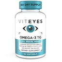 Viteyes Omega-3 TG 支持眼和心脏健康,天然Triglyceride鱼油配方, Clear, 60 Counter