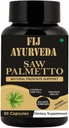 Saw Palmetto 脱口秀,供男子和妇女使用 500mg 60 Veg Capsules, 男女自然毛发生长(第1包)