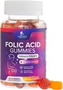 女性的叶酸胶 785 mcg, 母亲和婴儿的产前基本维生素, Vegan Folic Supplement Gummy, Daily Vitamin B9 额外强力Folate, 孕期前 - 60 Gummys