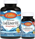 卡尔森实验室 Cod Liver Oil Gems - 轻柠檬1000毫米 150+30 Sgels