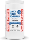 Yerba Prima Daily Fiber公式 - 20 oz 粉末 - 不香,焦化的溶液/溶液混合剂, Psyllium种子胡斯克, Acacia Gum, Apple Fiber for Bulk - 饮食散装补充剂 - 常规