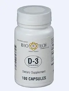 生物-技术 - D3(Cholecalciferol) 1000 IU 100 盖由生物-技术