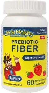 Moishy Vitamins叔叔 预生纤维 60 Gummis | Keto Free Gummy Chews for Todlers |4g Fiber for Children Conspitation Support | 天然科舍尔Halal Berry Chewable | | | | |