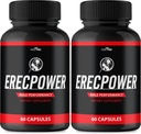 男性卡普勒斯的Erecpower - Erecpower Pills 高级公式 - 最大强度,男性卡普勒斯的ErecPower 补充Erec Power 60 Capsules, Erec Power Vitamin Pills Reviews (2 Pack).