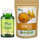 ORGANIC ZING Spiruina Chlorella - 30 Cap & Turmeric Powder - 227克