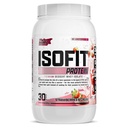 Nutrex 研究 IsoFit Whey 蛋白质粉末 100% Whey 蛋白质隔膜(30种服务(一包),草莓和奶油)