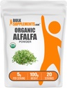 Bulk Assupports.com 有机阿尔法尔法草粉 - 阿尔法尔法补充,绿色超级食品粉 - Vegan & Gluten Free, 5g per service, 100g (3.5 oz) (Pack of 1)