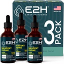 E2H Vegan 液态碘 - 甲状腺支持和认知功能 - 推动你的代谢和能量水平 - Vegan - 非GMO(3瓶)