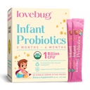 LOVBUG 婴儿补充营养素 0-6个月 - USDA 对婴儿的有机补充营养素,支持婴儿燃气,奶油,腹泻和新生儿便秘救济,Allergen和无糖,无味粉,30包