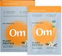 Om Master Blend Vegan蛋白粉, 香草, 21g of Plant protein - 有机蘑菇补充剂 10 Mushroom Complex, Ashwagandha, BCAAs and Vitamin B12 - 单一服务(10个计数)