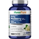 NusaPure White Mulberry Leaf 摘录 10:1 摘录,500 mg 等效于 5000 mg 180 Veg Caps (Vegan,非转基因生物)