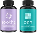 WellPath Zen压力和荷尔蒙支持套装 - 草药压力救济和荷尔蒙平衡补充 - 每套60Ct