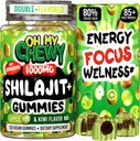 纯喜马拉雅省Shilajit Gummys - 高潜力黄金等级Resin - Ashwagandha和Shatavari对男女的能源促进和免疫支持 - 120 Gummy - Apple & Kiwi