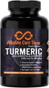Alkaline Care QQTurmeric Curcumin Supplement 1500mg 与有机涡轮、姜和黑辣椒进行最佳吸收 QQN-GMO 联合与健康炎症反应支持(120 Veggie Capsules)