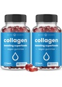 NutraChamps Collagen 助推乳胶,Collagen Booster Gummy 天然Collagen生产,Vegan Pectin 女性和男性配料,60 Peach Gummys (Pack of 2)