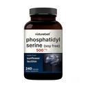 超强Phosphatidylserine Supplement 500 mg Per Service, 240 Capsules QQSo Free, 衍生自葵花莱辛 – 支持认知健康和脑功能 – 非GMO
