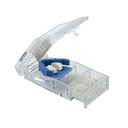 EZY DOSE Pill Cutter and Splitter with Lock, Cuts Pills, Vitamins, Talets, Stainles Steel Flade, Travel Size, 安全切药和维生素, 方便使用, 蓝色, BPA Free