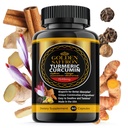 GOLDEN SAFRON Turmeric Curcumin 配有 Bioperine, Saffron, Cinnamon 和 Ginger - 高概率,非GMO, Gluten-Free Suppl for a Betration. 美国制造