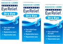 Bausch + Lomb 高级眼部救治、润滑剂眼滴干眼、润滑剂和镇静剂、泪水补充快速救治、0.5 Fl Oz