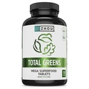 周全青 - 超级绿皮补品 每日蔬菜药片 超级食品标签 成人蔬菜补品 维生素片 - 120片