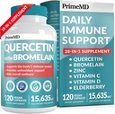 28-in-1 Quercetin 与布罗梅兰补充剂 日常防疫支持 - Quercetin 与维生素C 与富含维生素D的成人锌 和 老年莓(120cm)