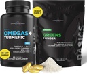 Livingood Daily Omegas and Greens Bundle - 富含抗氧化剂