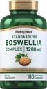 Piping Rock Boswellia Capsules 180 Counter Herbal 补充 + 标准化综合体 → 非GMO, Gluten Free
