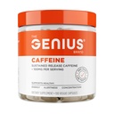 Genius Cafeine - 持续释放微封装的Cafeine药丸,用于平滑,长长的能量和焦点 - 无慢跑或崩溃 - 每卡普尔100mg - 100 服务 - 自然性能促进器