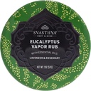 Svasthya Body & Mind Eucalyptus Vapor Rub - 打开鼻腔通道和摩斯提利兹 皮肤、咳嗽、 Stuffy Nose 和摄入救济、橄榄油、贝斯瓦克斯、拉芬德、Rosemary - 在美国制造,2oz