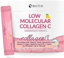 BOTO Low Collagen C - 韩国美女Collagen Peptides Powder 配有 Hyaluronic Acid 和维生素的皮毛钉合金,柠檬火焰 - 3个月 - 90包